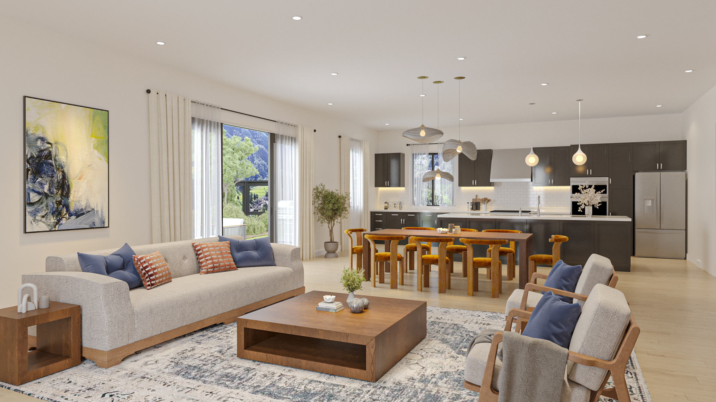 PLAN 3 - Great Room - MODERN FARMHOUSE
